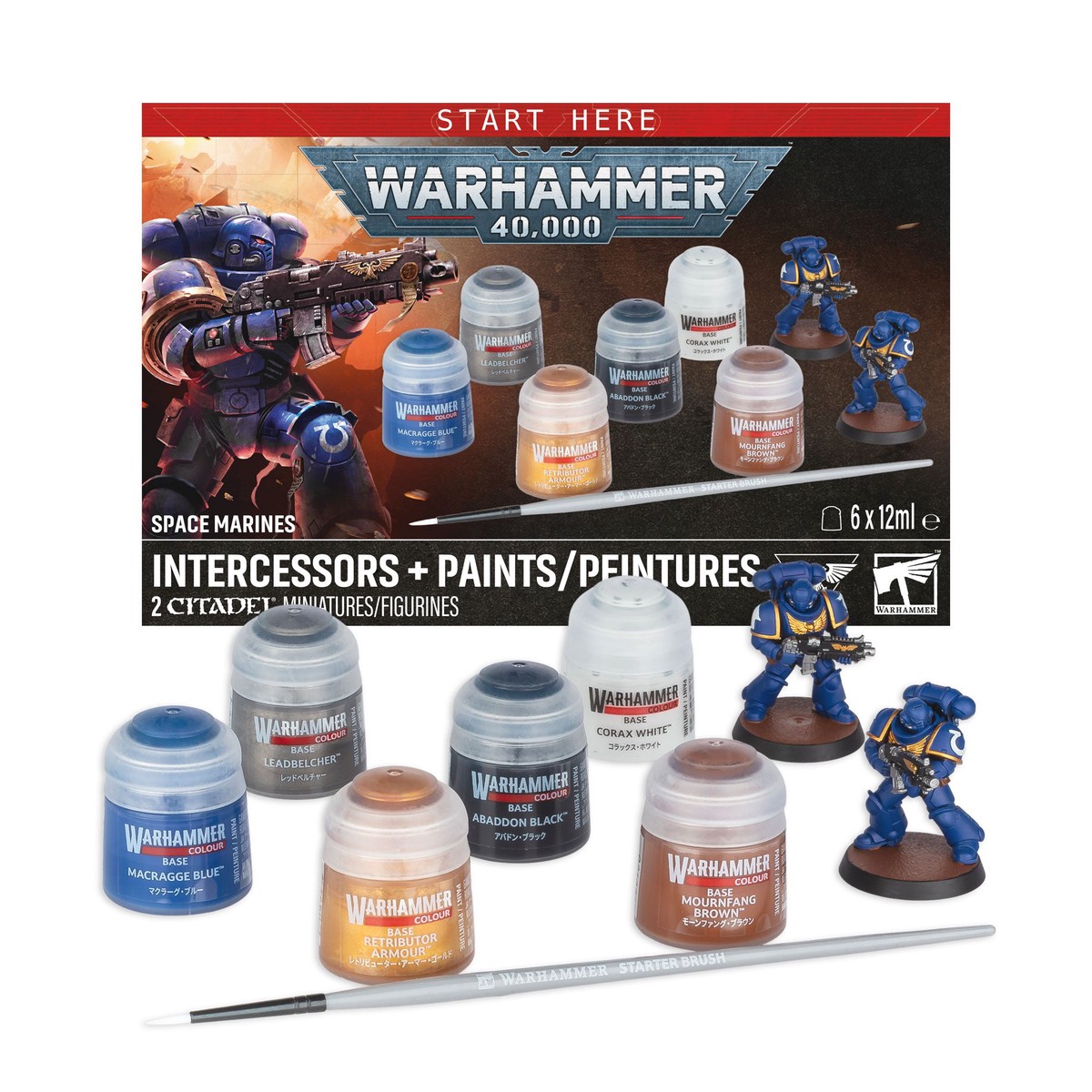 40K Space Marines Intercessors & Paint Set
